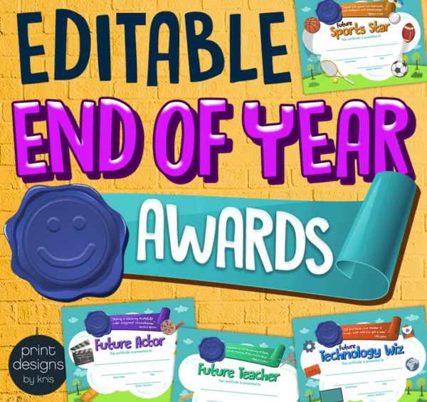 End of the Year Student Superlative Awards Certificates – NOT GRADE SPECIFIC