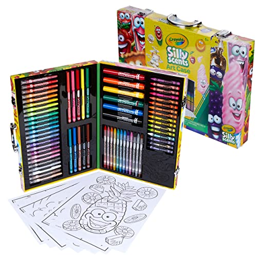 Crayola Silly Scents Inspiration Art Case, 80+ Art Supplies, Easter Gift for Kids, Ages 5, 6, 7, 8 [Amazon Exclusive]