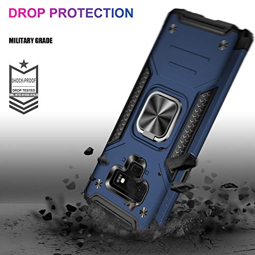 IKAZZ Galaxy Note 9 Case,Samsung Note 9 Cover Dual Layer Soft Flexible TPU and Hard PC Anti-Slip Full-Body Rugged Protective Phone Case with Magnetic Kickstand for Samsung Galaxy Note 9 Blue | The Storepaperoomates Retail Market - Fast Affordable Shopping