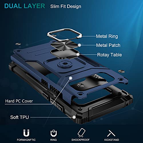 IKAZZ Galaxy Note 9 Case,Samsung Note 9 Cover Dual Layer Soft Flexible TPU and Hard PC Anti-Slip Full-Body Rugged Protective Phone Case with Magnetic Kickstand for Samsung Galaxy Note 9 Blue | The Storepaperoomates Retail Market - Fast Affordable Shopping