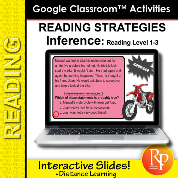 Google Classroom Activities: Making Inferences – Reading Strategies Level 1-3