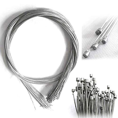 BARMI 10Pcs 1.75M Compatible with MTB Bike Bicycle Shift Derailleur Stainless Steel Inner Wire Line,Perfect Bike Accessories