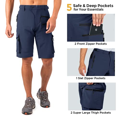 Wespornow Men’s-Hiking-Shorts Tactical Shorts Lightweight-Quick-Dry-Outdoor-Cargo-Casual-Shorts for Hiking Cycling (Dark Navy,XXL) | The Storepaperoomates Retail Market - Fast Affordable Shopping