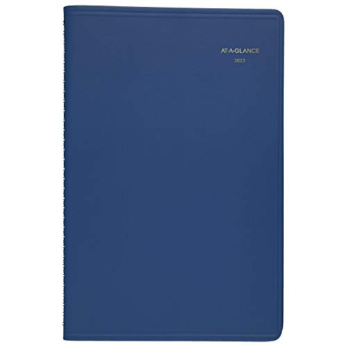2022 Weekly Appointment Book & Planner by AT-A-GLANCE, 5″ x 8″, Small, Fashion, Blue (7010820)
