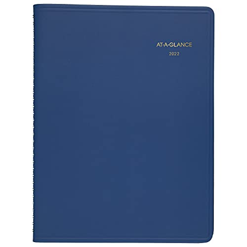 2022 Weekly Appointment Book & Planner by AT-A-GLANCE, 8-1/4″ x 11″, Large, Fashion Color, Blue (7094020)