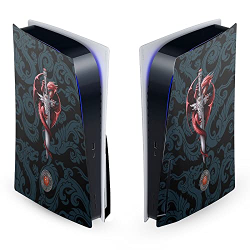 Head Case Designs Officially Licensed Anne Stokes Dragon Dagger Art Mix Vinyl Faceplate Sticker Gaming Skin Decal Cover Compatible With Sony PlayStation 5 PS5 Disc Edition Console
