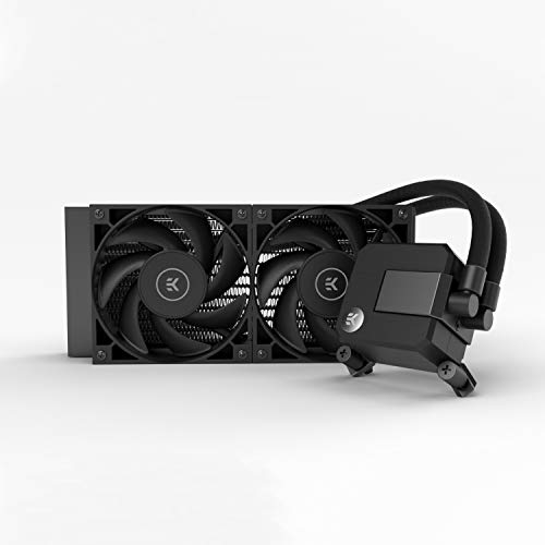 EK AIO Basic 240mm All-in-One Liquid CPU Cooler with EK-Vardar High-Performance PMW Fans, Water Cooling Computer Parts, 120mm Fan, Intel 115X/1200/2066, AMD AM4