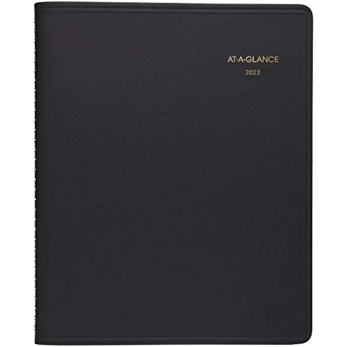 2022 Daily Appointment Book & Planner by AT-A-GLANCE, 8-1/2″ x 11″, Large, 24-Hour, Black (7021405)