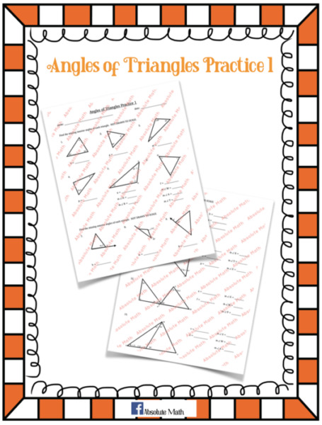 Angles of Triangles Practice 1