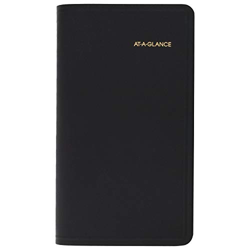 2022 Pocket Calendar by AT-A-GLANCE, Weekly Appointment Book & Planner, 3-1/4″ x 6-1/4″, Pocket Size, Refillable, Black (7000805)