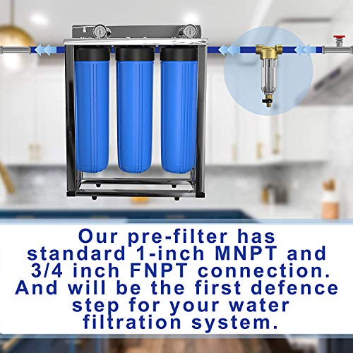 Aquaboon Spin Down Sediment Filter, AB-PF50M Reusable Whole House Sediment Water Pre Filter, 50 Micron, 1″ MNPT + 3/4″ FNPT | The Storepaperoomates Retail Market - Fast Affordable Shopping