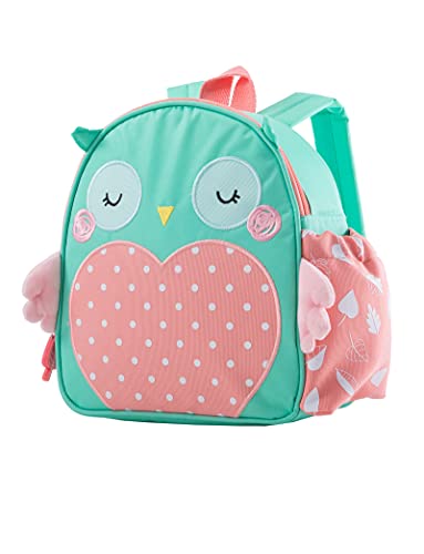 Planet Buddies Kids Lunch Box Bag, Insulated Lunch Bag Backpack for School, Cool Bag Lunch Boxes for Girls and Boys, Children’s Backpacks with Water Bottle Holder and Name Tag, Olive the Owl