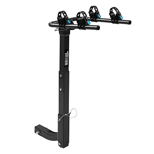 PEXMOR Bike Rack for Car SUV, Bicycle Car Rack Hitch for 4 Bikes, Bike Carrier Hitch Mount for Truck Minivan with 2 Inch Hitch Mount Receiver, Adjustable Mounting Saddles & Rubber Straps
