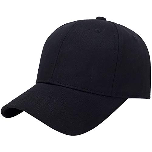 Sinifer Cotton Classic Baseball Cap Men Women – Adjustable Plain Sports Fashion Quality Hat Unstructured Quick Dry Dad Hat Sun Protective Outdoor Sports Golf Running Workouts Activities (Black)