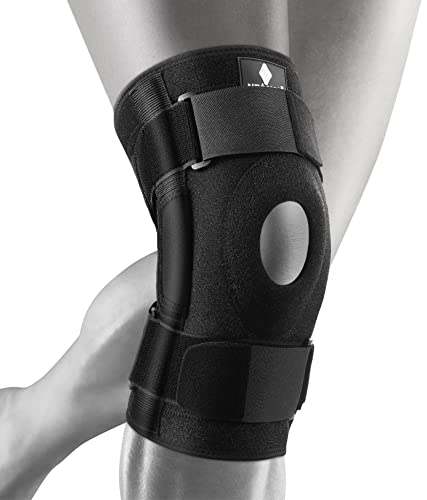 NEENCA Hinged Knee Brace, Adjustable Compression Knee Support Brace for Men & Women, Open Patella Knee Wrap for Knee Pain, Swollen,Meniscus Tear,ACL,PCL,MCL,Joint Pain Relief, Injury Recovery.
