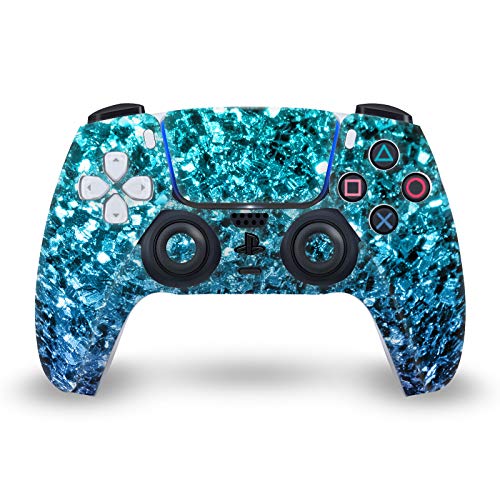 Head Case Designs Officially Licensed PLdesign Aqua Blue Art Mix Vinyl Faceplate Sticker Gaming Skin Decal Cover Compatible With Sony PlayStation 5 PS5 DualSense Controller