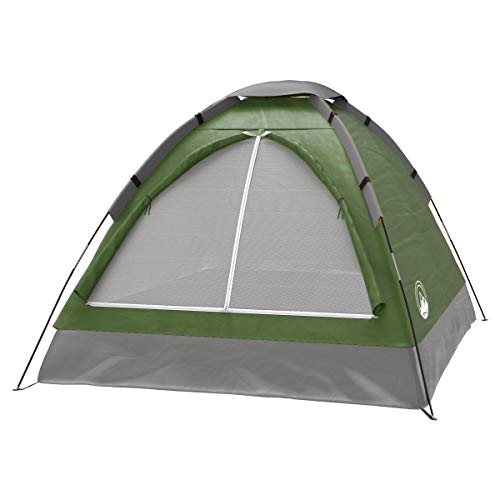 2-Person Camping Tent – Shelter with Rain Fly and Carrying Bag – Lightweight Outdoor Tent for Backpacking, Hiking, and Beach by Wakeman (Green)