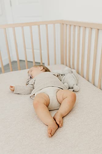 Premium Fitted Knit Crib Sheet/Toddler Sheet”Oat” by Copper Pearl | The Storepaperoomates Retail Market - Fast Affordable Shopping