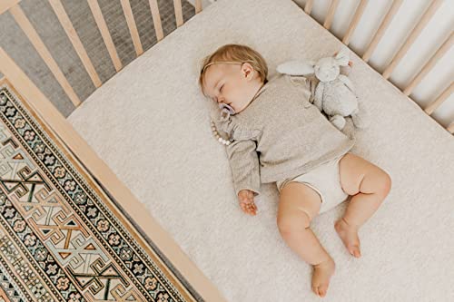 Premium Fitted Knit Crib Sheet/Toddler Sheet”Oat” by Copper Pearl | The Storepaperoomates Retail Market - Fast Affordable Shopping