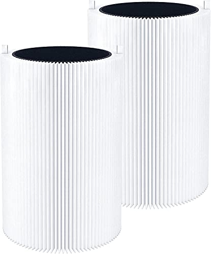 411 411+ Filter, for Blue Pure 411 Air Purifier, Blue air Filter Replacement Mini Air Purifier Filters, Activated Carbon Genuine for Blueair Fits Pure 411 411+ Filter & Mini Air Purifiers (2 Pack)