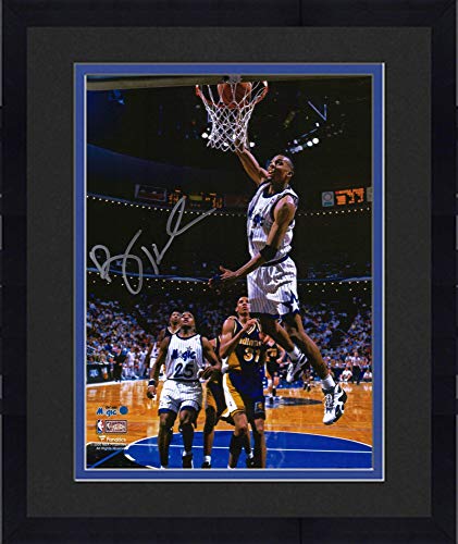 Framed Penny Hardaway Orlando Magic Autographed 8″ x 10″ Dunk vs. Indiana Pacers Photograph – Autographed NBA Photos