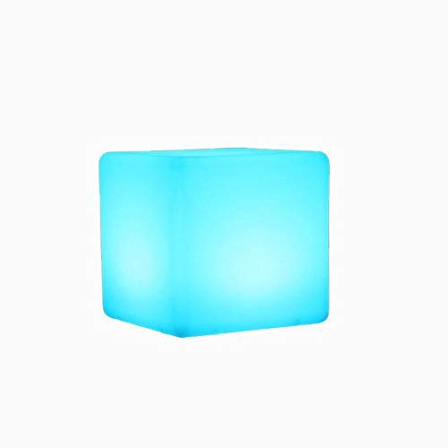 Cube Chair Light Rechargeable LED Stool Waterproof with Remote Control Magic RGB Color Changing Side Table New Easy Charging Module,Remote Control,16 Color, Home Garden Party Decoration