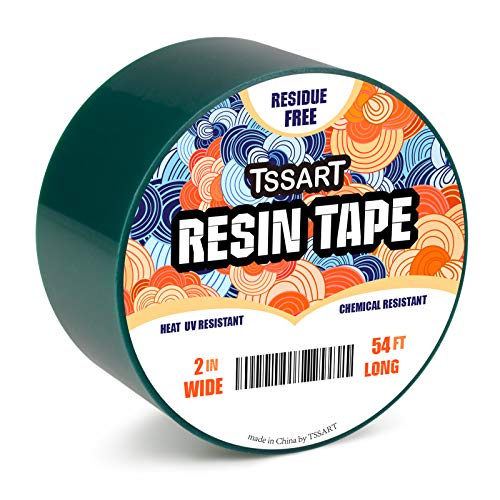 TSSART Resin Tape for Epoxy Resin Molding – Thermal Silicone Adhesive Tape, Oxidation and High Temperature Resistance Easy Peeling, Epoxy Release Tape for River Tables – 2 inch Wide 54FT Long