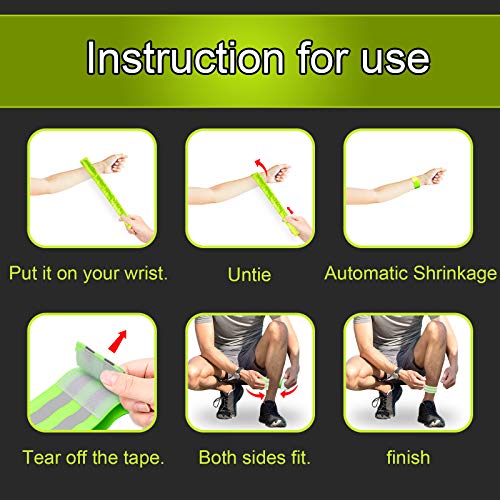 4 PCS Reflective Bands for Wrist, Arm, Ankle,Leg. High Visibility Reflective Bands, Safety Reflector Tape Straps,  High Visibility Reflective Gear for Night Running, Cycling, Walking | The Storepaperoomates Retail Market - Fast Affordable Shopping