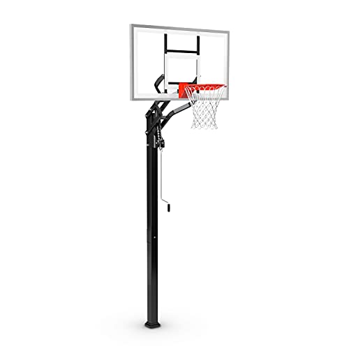 Spalding 54″ Tempered Glass U-Turn In-Ground Basketball Hoop