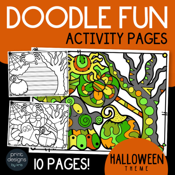 HALLOWEEN Activity Pages – Doodle Coloring Pages – Early Finishers