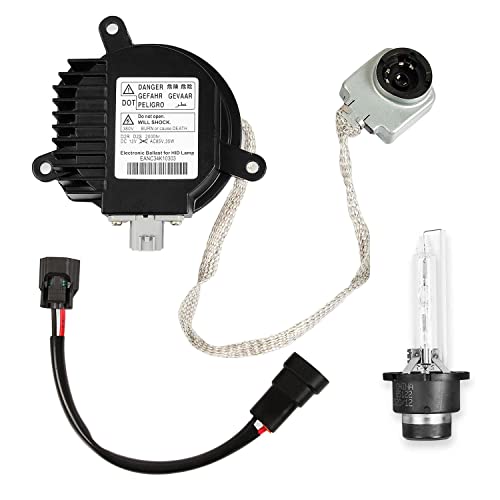 28474-8991A G37 Headlight Ballast HID Xenon Control Unit and Igniter D2S Bulb Compatible with Infiniti G35 M35 M37 M56 Fx35 EX35 Fx37 Fx50 Fx45 Qx56 Qx70, Nissan Altima Maxima Replace 28474-89904