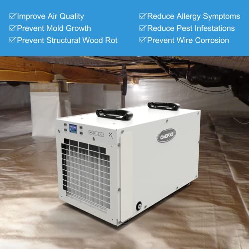 CADPXS Commercial Dehumidifiers with Pump, 180 PPD Crawl Space Dehumidifier with Drain Hose for Basement, Garage and Job Sites, Whole Homes up to 2,300 sq.ft, 5 Year Warranty, ETL | The Storepaperoomates Retail Market - Fast Affordable Shopping