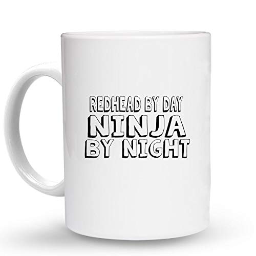 Makoroni – REDHEAD BY DAY DEADLY NINJA BY NIGHT – 15 Oz. Ceramic COFFEE MUG Coffee Drink Cup, DesK45