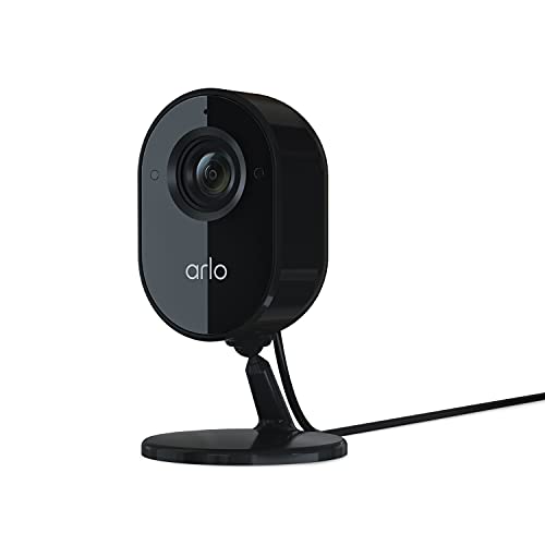 Arlo Essential Indoor Camera – 1080p Video with Privacy Shield, Plug-in, Night Vision, 2-Way Audio, Siren, Direct to WiFi No Hub Needed, Wireless Security, Black – VMC2040B