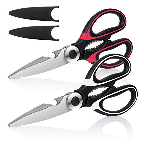 Kitchen Scissors, Kitchen Shears Multi Purpose Non Slip Sharp Stainless Steel, Kitchen Aid is Also Suitable for Poultry Scissors, Pizza Scissors, Fabric Scissors