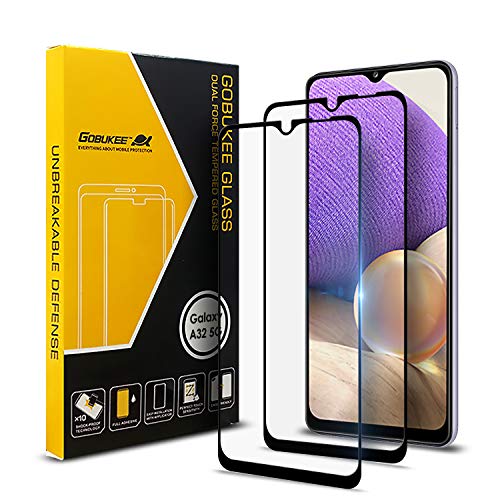GOBUKEE [2 Pack] Compatible with Screen Protector Tempered Glass Samsung Galaxy A32 5G/A13 5G [Edge Full Coverage Full Adhesive] Case Friendly,HD Clear,Bubble Free for m12/a12 4g/a13 5g/a32 5g