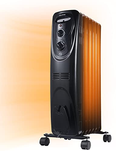 PELONIS PHO15A2AGB, Basic Electric Oil Filled Radiator,black space heater, 26.10 x 14.20 x 11.00