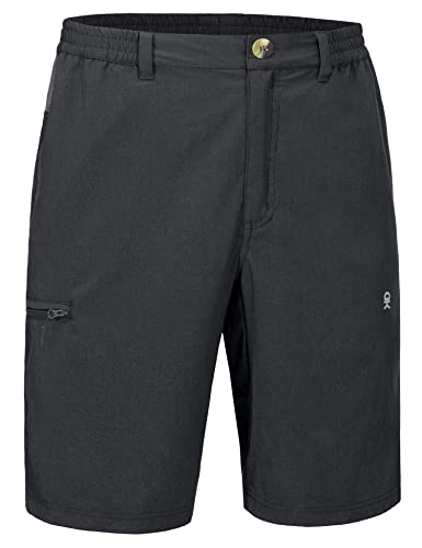 Little Donkey Andy Men’s Quick Dry Stretch Shorts for Hiking Golf Travel, with Elastic Waist Black XL