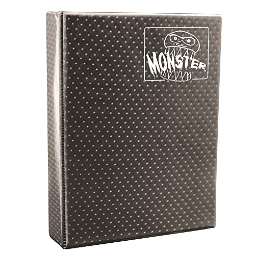 Monster Protectors Mega Gray Holofoil 9 Pocket XL Binder with Hard Cover – Holds 720 Collectible Trading Cards – compatible with Pokémon, Yugioh, MTG and other TCGs – Keeps your cards Safe and Secure