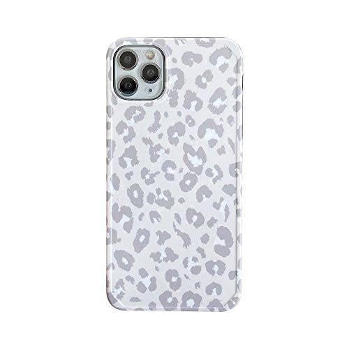 Cold Gray INS Leopard Print Soft Case for Apple iPhone 11 Pro Max 6.5 inch with Fashion Frame Cute Design Skin Cellphone Protective Cover for iPhone 11 Pro Max Cases