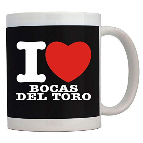 Teeburon I love Bocas Del Toro Bold Font Mug 11 ounces ceramic