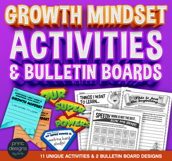 Growth Mindset Activities and Bulletin Boards