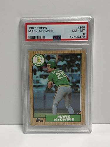 1987 Topps Mark McGwire card #366 PSA 8 NM-MT