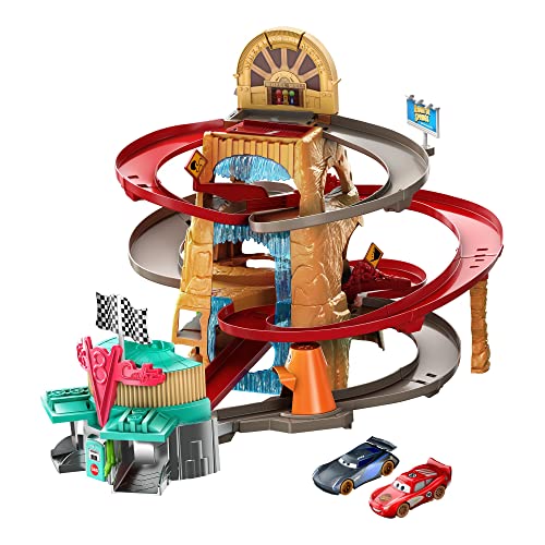 ​Disney and Pixar Cars Toys, Playset with 2 Vehicles, Radiator Springs Mountain Race ​​​