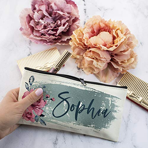Set of 5 – Bridesmaid Proposal Gifts – Personalized Makeup Bag for Women – 9 Colors – Custom Cosmetic Bag for Girls w/Name – Monogrammed Cosmetic Pouch | The Storepaperoomates Retail Market - Fast Affordable Shopping