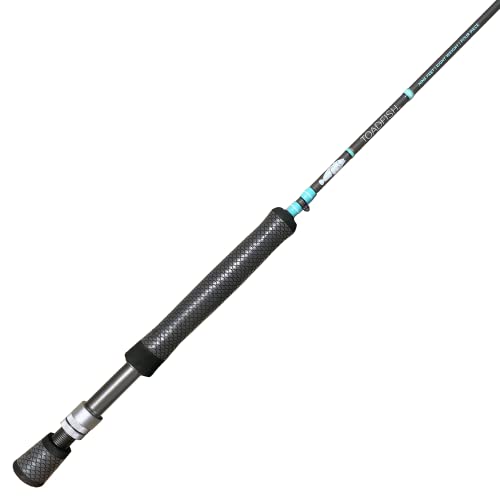 Toadfish Fly Fishing Rod 4-Piece 9 FT 8WT with Aluminum Rod Tube + Extra Tip Section