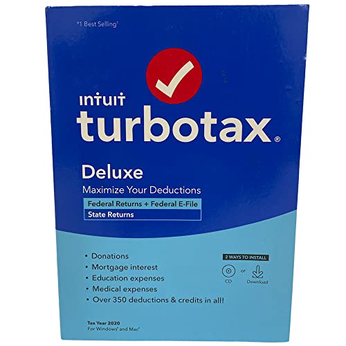 Intuit Turbotax Desktop Deluxe 2020
