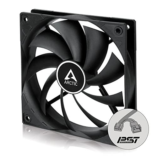ARCTIC F12 PWM PST – 120 mm PWM PST Case Fan with PWM Sharing Technology (PST), Quiet Motor, Computer, Fan Speed: 230-1350 RPM – Black