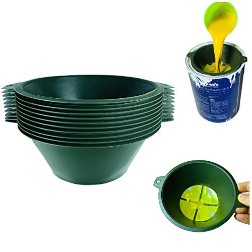KANGHUANG 1 Gallon 190 Micron Reusable Industrial Nylon Mesh Paint Filter Strainer Funnel Filter Paint/Gutter Oil and Food Residue High Efficient & Durable (15CM-diameter-10Pcs)