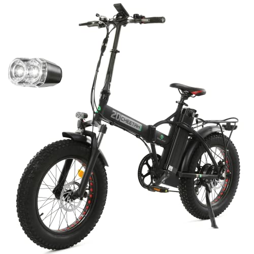 ECOTRIC Advanced 20″ Electric Bike for Adults 500W Fat Tire Folding Ebike 48V Electric Bicycle 15AH Removable Battery Suspension Fork Beach Snow Mountain Foldable Bike – 90% Pre-Assembled